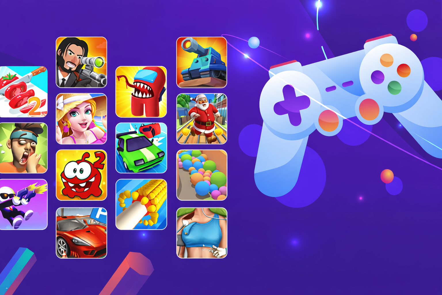 Futuristic gaming icons and controller design